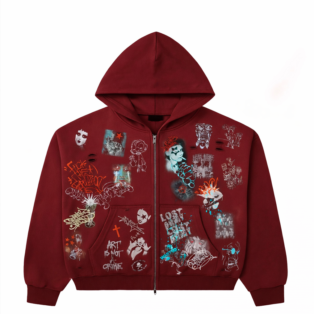 Lost Army Graffiti Zip Hoodie
