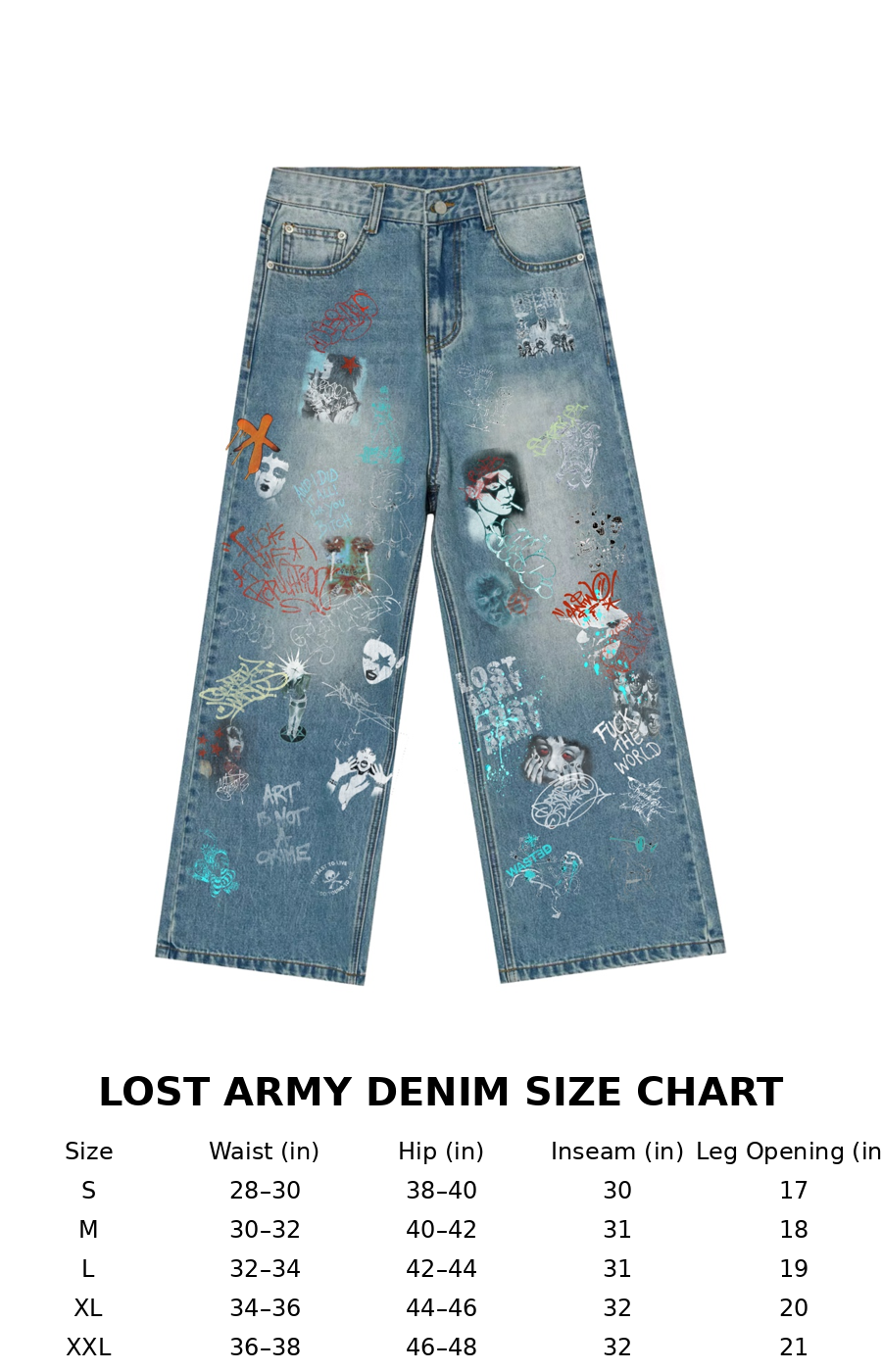 Lost Army Chaos Graffiti Denim