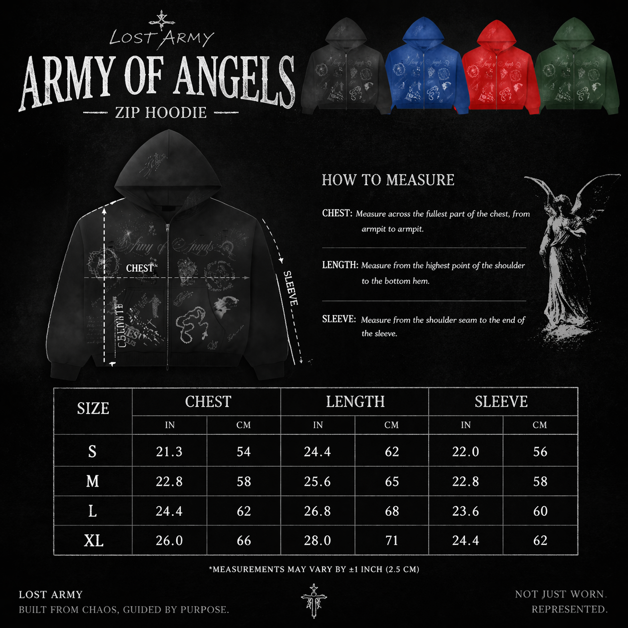 Army of Angels Zip Hoodie